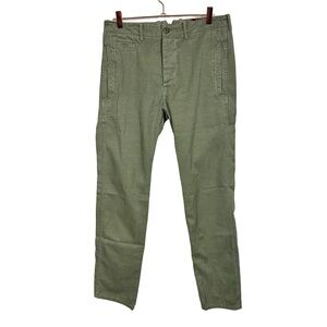 NEW NWT Free City Freecity Men's Chino Pants Button Fly in Army Green Sz:31